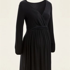 Long Sleeve Black Maternity Dress